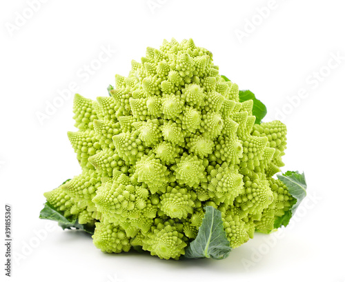 Romanesco cabbage on a white background. Isolated