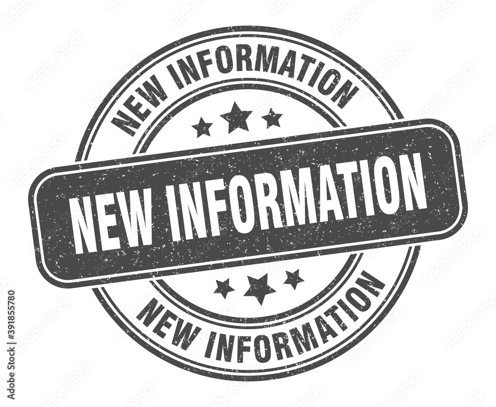 Fototapeta premium new information stamp. new information label. round grunge sign