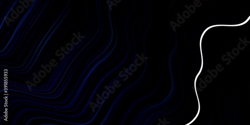 Dark BLUE vector background with wry lines.