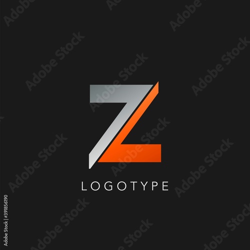 Abstract Initial Letter Z logo icon vector design concept.