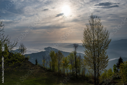 sunset in the mountains