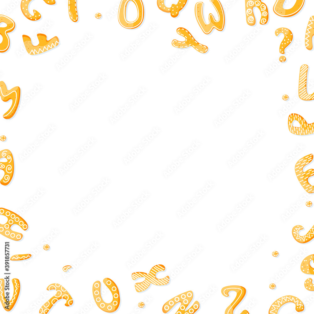 Template background with cookies by gingerbread