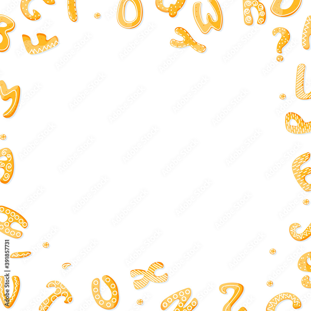 Template background with cookies by gingerbread Template background with cookies by gingerbread