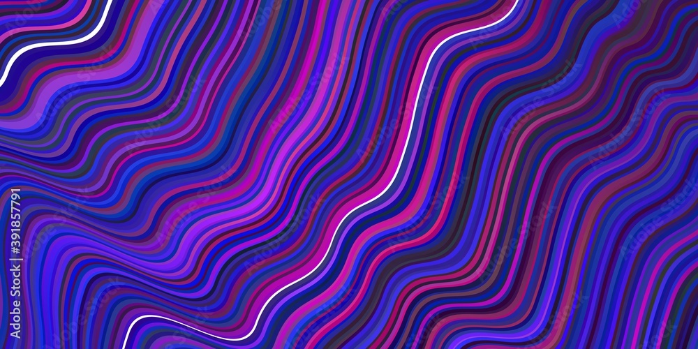 Light Blue, Red vector background with curved lines. Light Blue, Red vector background with curved lines.