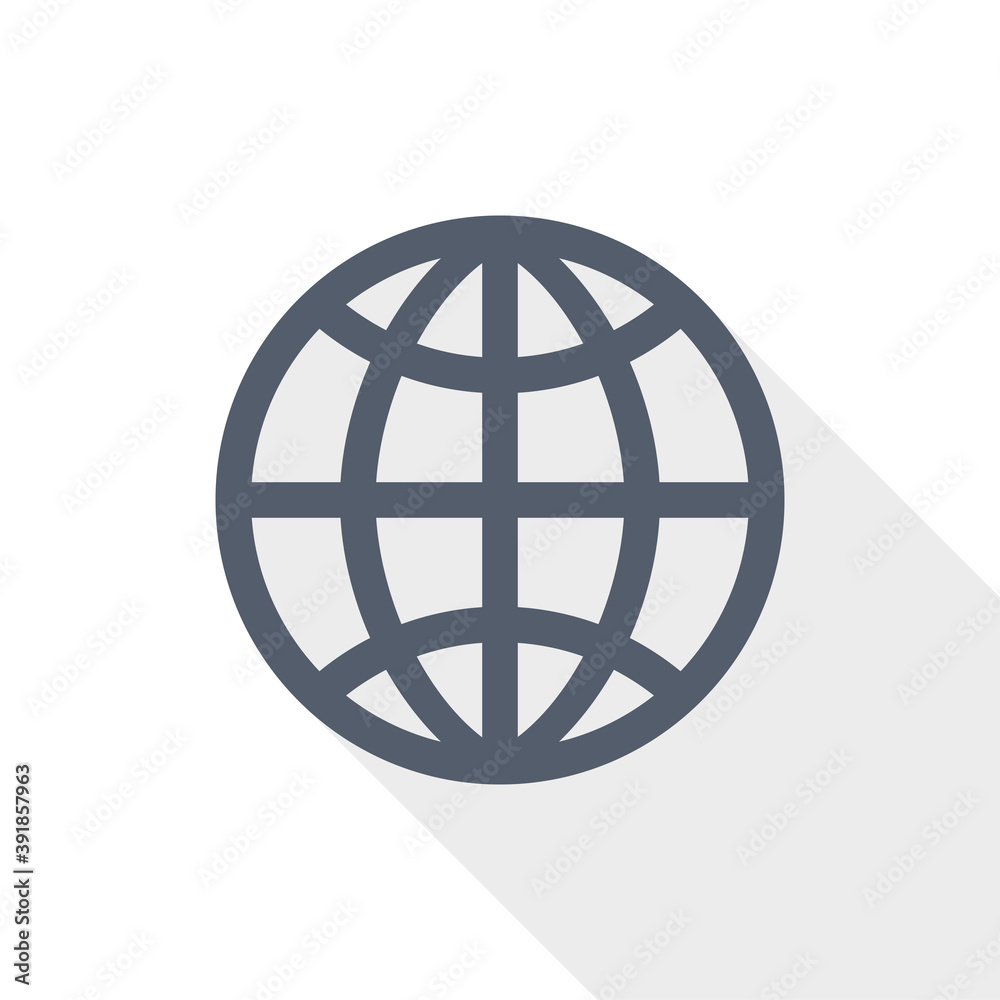 Globe, earth, world vector icon, flat design illustration in eps 10 Globe, earth, world vector icon, flat design illustration in eps 10