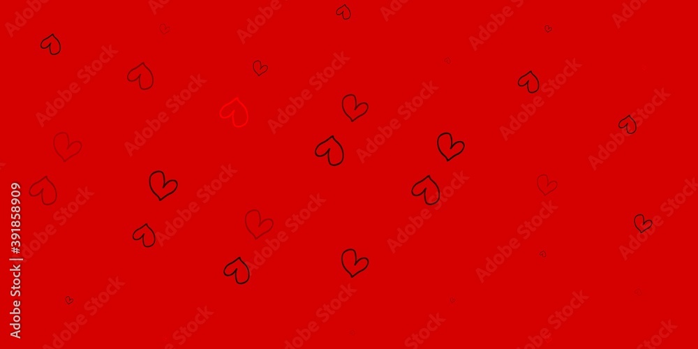 Light Orange vector background with hearts. Light Orange vector background with hearts.