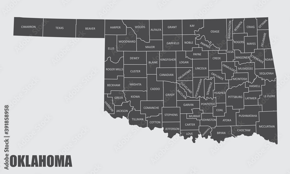 Oklahoma county map