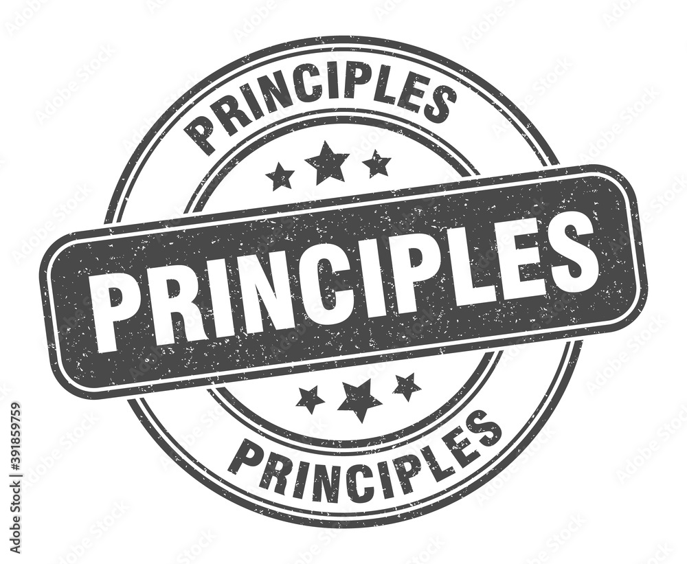 principles stamp. principles label. round grunge sign principles stamp. principles label. round grunge sign