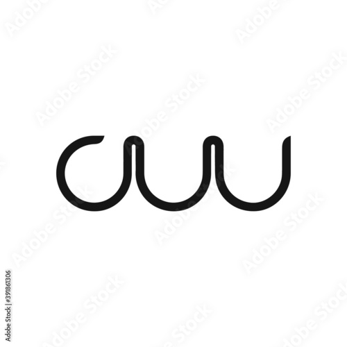 Initial letter cw logo or wc logo vector design templates