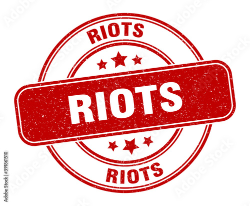 riots stamp. riots label. round grunge sign