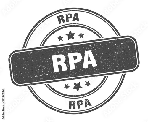rpa stamp. rpa label. round grunge sign