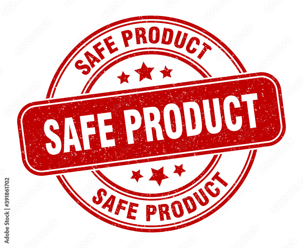 safe product stamp. safe product label. round grunge sign safe product stamp. safe product label. round grunge sign