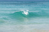 Beach with screw ocean wave. Dominican Republic.
