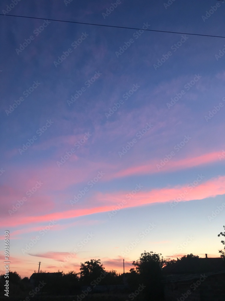 Fototapeta premium sunset in the city