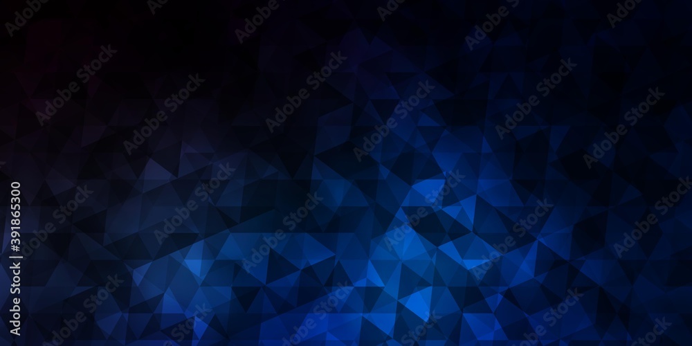 Obraz premium Dark Blue, Yellow vector backdrop with lines, triangles.