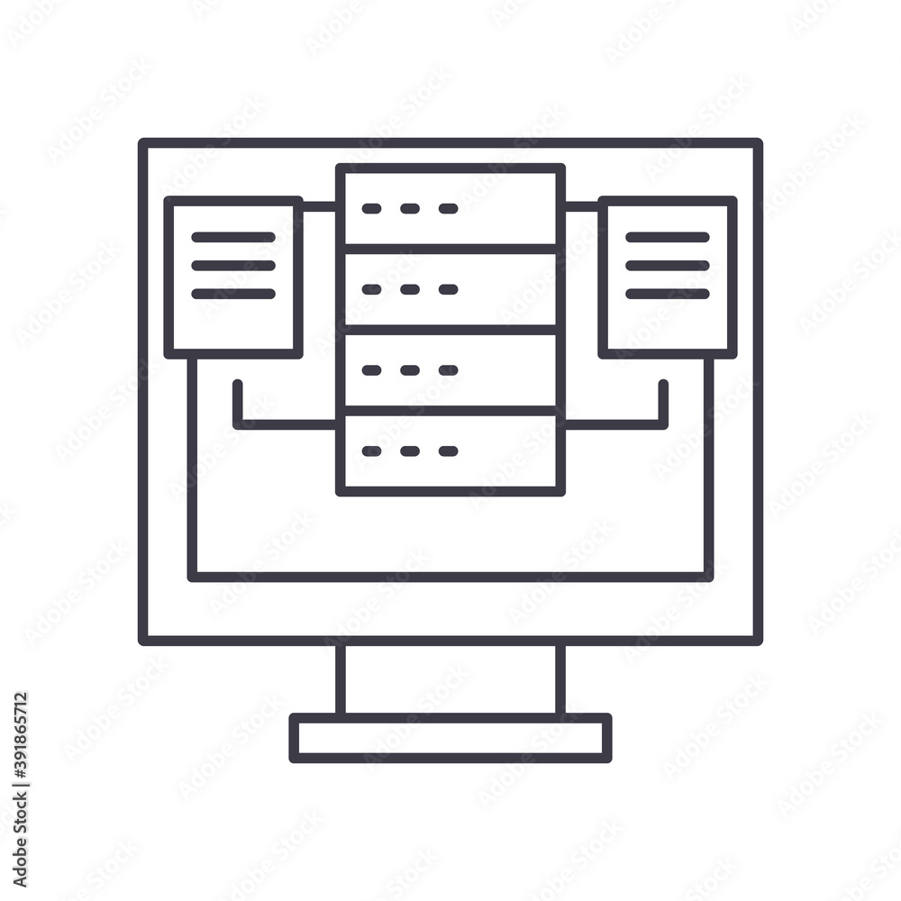 Backup concept icon, linear isolated illustration, thin line vector, web design sign, outline concept symbol with editable stroke on white background. Backup concept icon, linear isolated illustration, thin line vector, web design sign, outline concept symbol with editable stroke on white background.