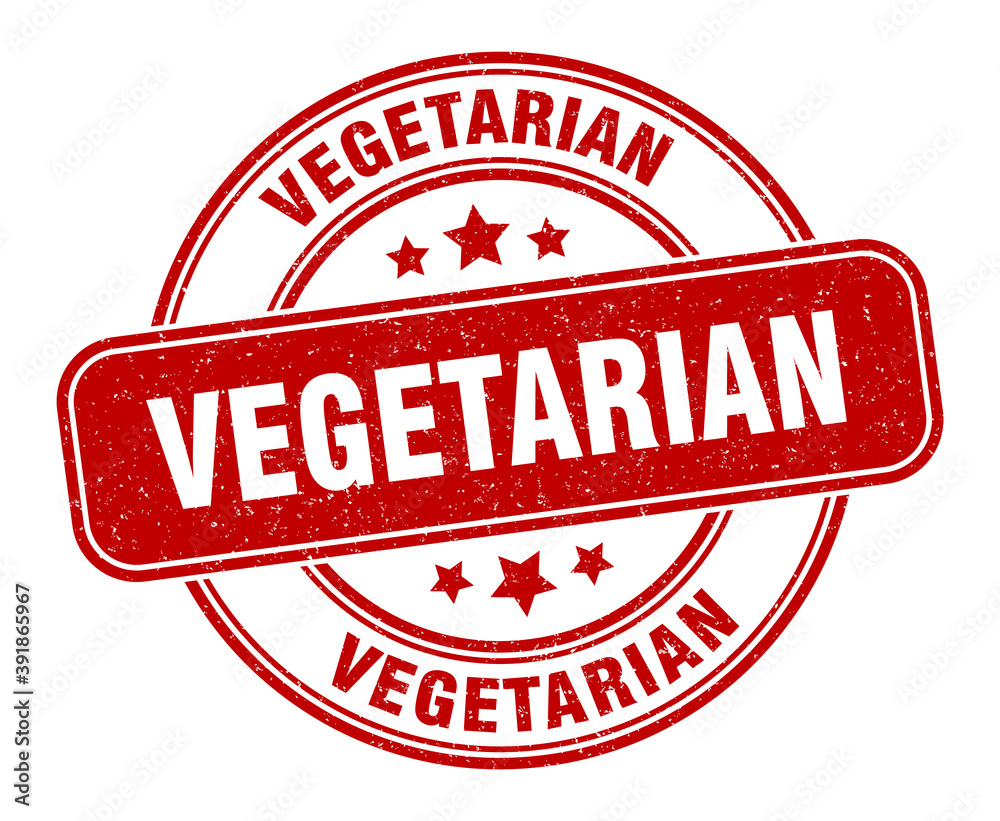vegetarian stamp. vegetarian label. round grunge sign