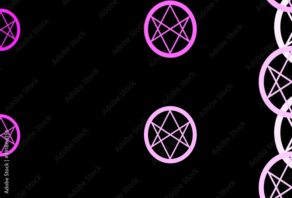 Dark Pink, Yellow vector template with esoteric signs. Dark Pink, Yellow vector template with esoteric signs.