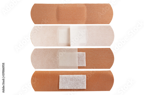 bactericidal adhesive laminate on a tissue base on a white background