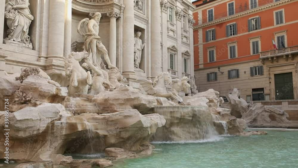 The marvellous Trevi Fountain (Fontana di Trevi) in Rome on a sunny day, Italy. The marvellous Trevi Fountain (Fontana di Trevi) in Rome on a sunny day, Italy.