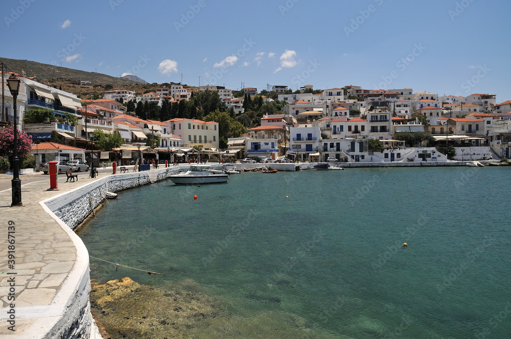 Batsi, Andros island.Cyclades Greece. 