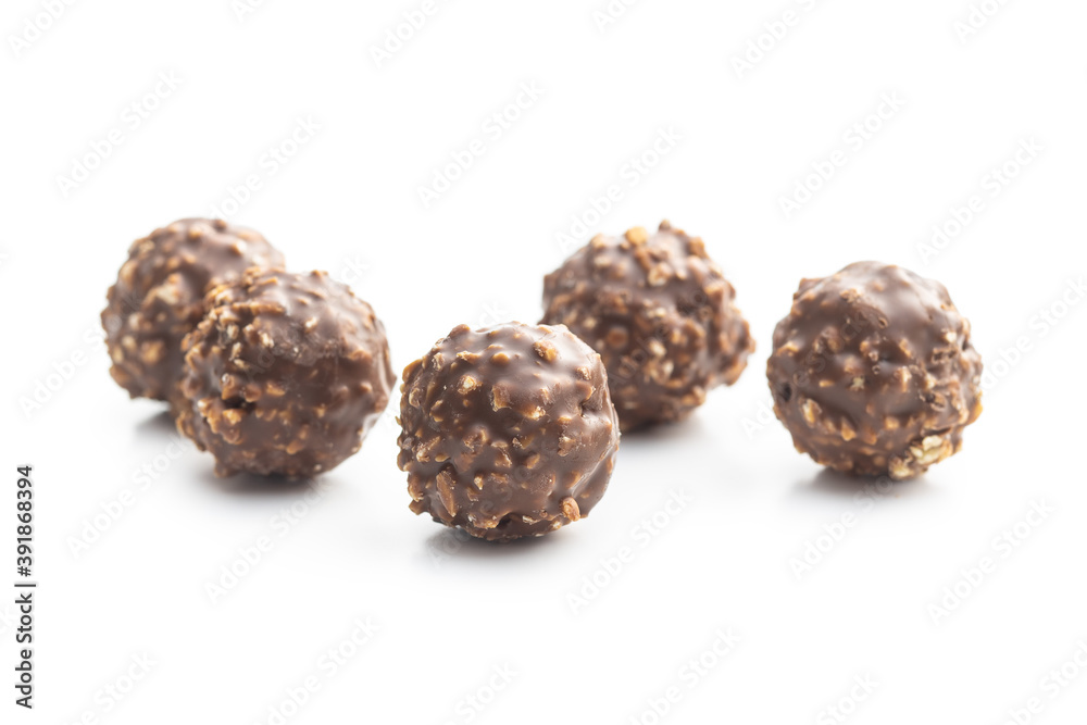 Sweet chocolate truffles. Tasty belgian pralines balls. Sweet chocolate truffles. Tasty belgian pralines balls.