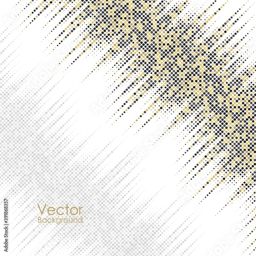 Abstract background with yellow and gray dots