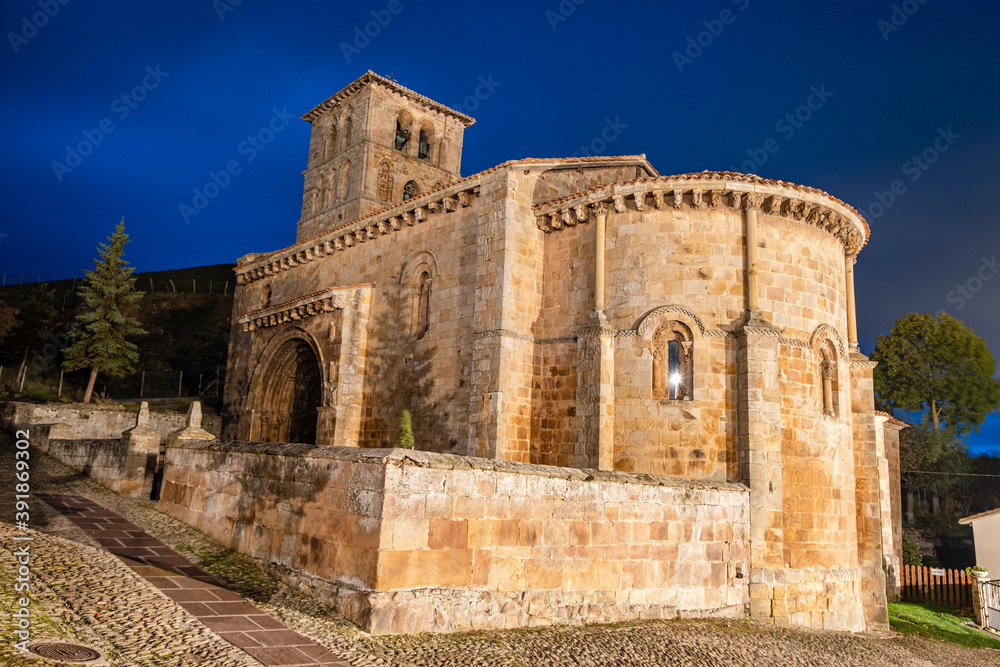 collegiate church of San Pedro de Cervatos, Romanesque, Cervatos, municipality of Campoo de Enmedio, Cantabria, Spain