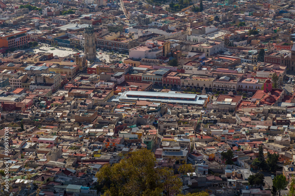Panoramic views of the Pachuca City in Hidalgo state, Mexico