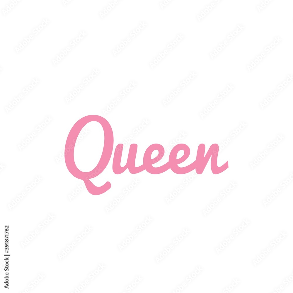 ''Queen'' Word Illustration ''Queen'' Word Illustration