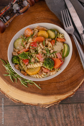 Obraz na płótnie pasta with vegetables