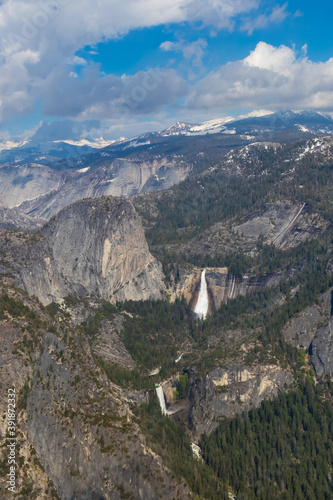 View from Glacier Point at  Vernal Falls and Nevada Falls, Yosemite National Park, California, USA © Martina