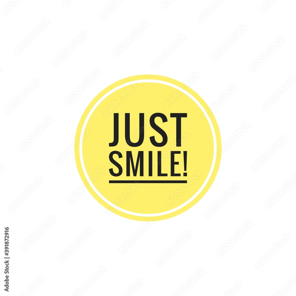 ''Just smile'' Lettering Illustration ''Just smile'' Lettering Illustration