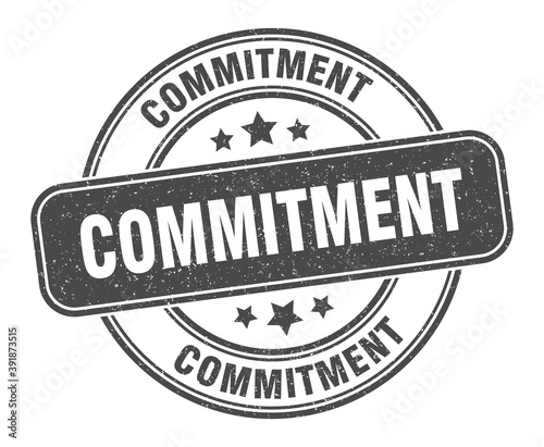 commitment stamp. commitment label. round grunge sign