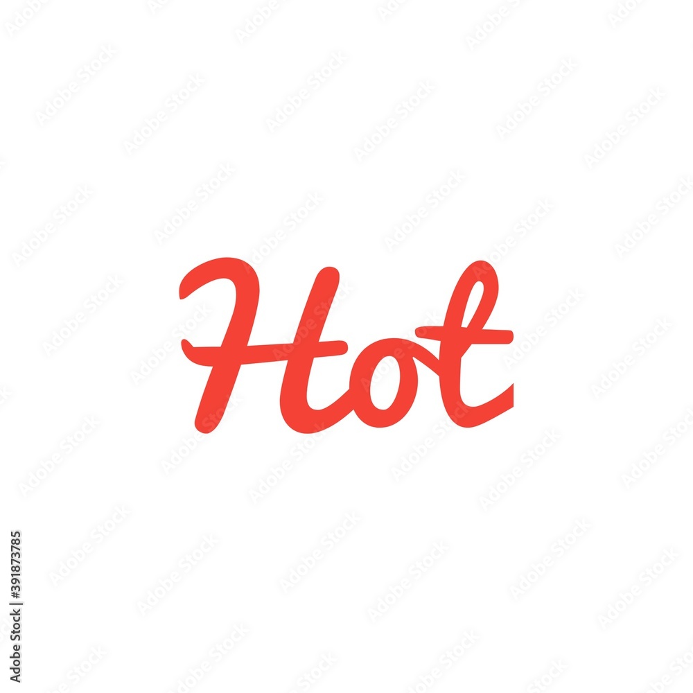 ''Hot'' Lettering Illustration for Products Design/Graphic Design Development