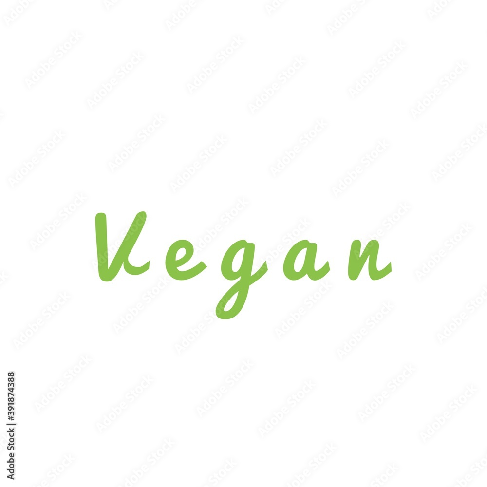 ''Vegan'' Lettering Illustration