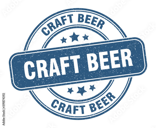 craft beer stamp. craft beer label. round grunge sign