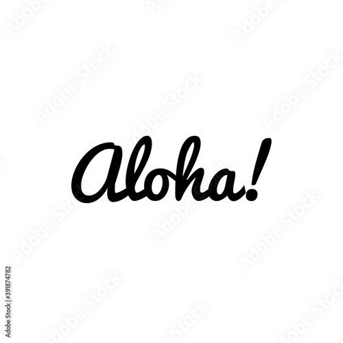 ''Aloha'' Lettering Illustration