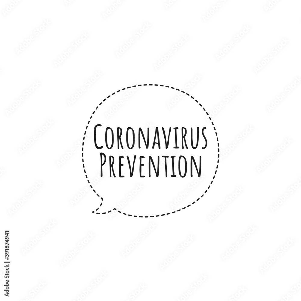 ''Coronavirus Prevention'' Lettering Illustration ''Coronavirus Prevention'' Lettering Illustration