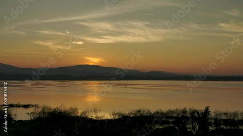 Wallpaper Mural Timelapse sunrise over mountain and reservoir, natural background Torontodigital.ca