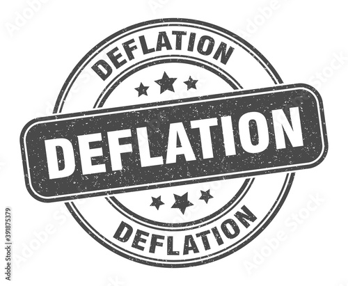 deflation stamp. deflation label. round grunge sign