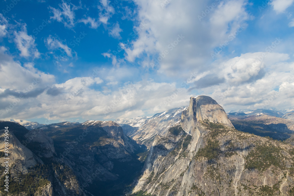 View from Glacier Point at Half Dome, Yosemite National Park, California, USA
