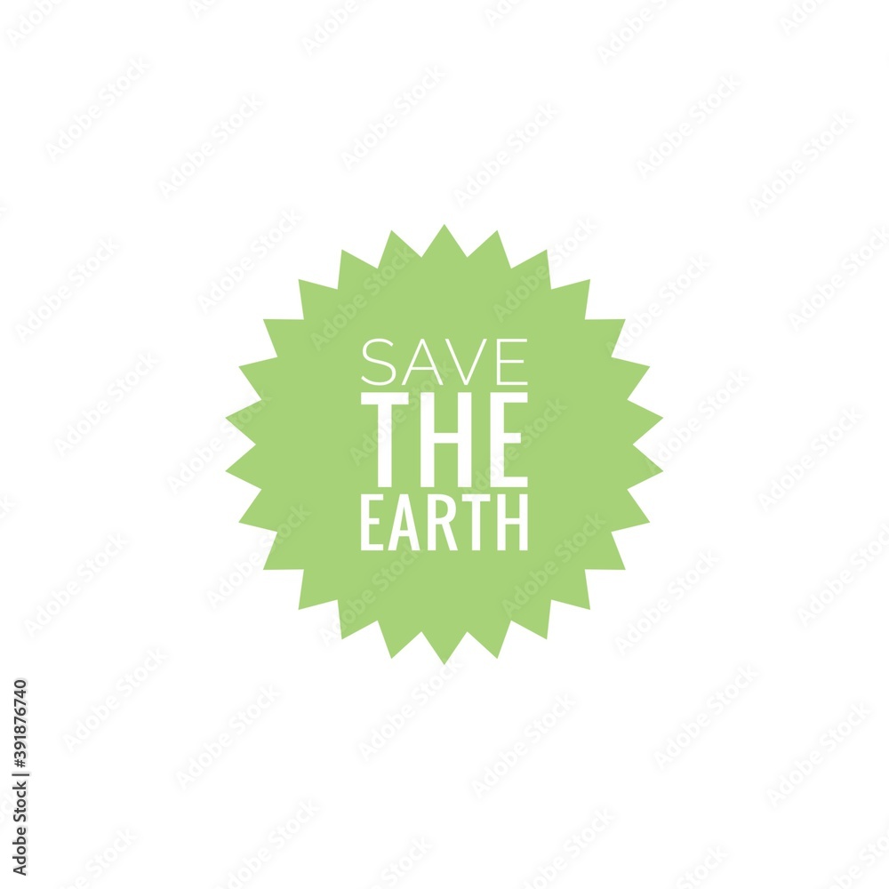 ''Save the earth'' Word Lettering Illustration ''Save the earth'' Word Lettering Illustration