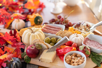Fall theme charcuterie board