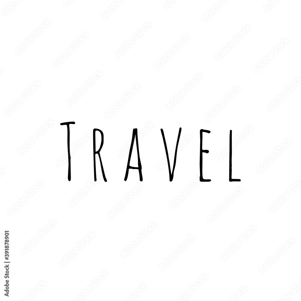 ''Travel'' Word Lettering Design
