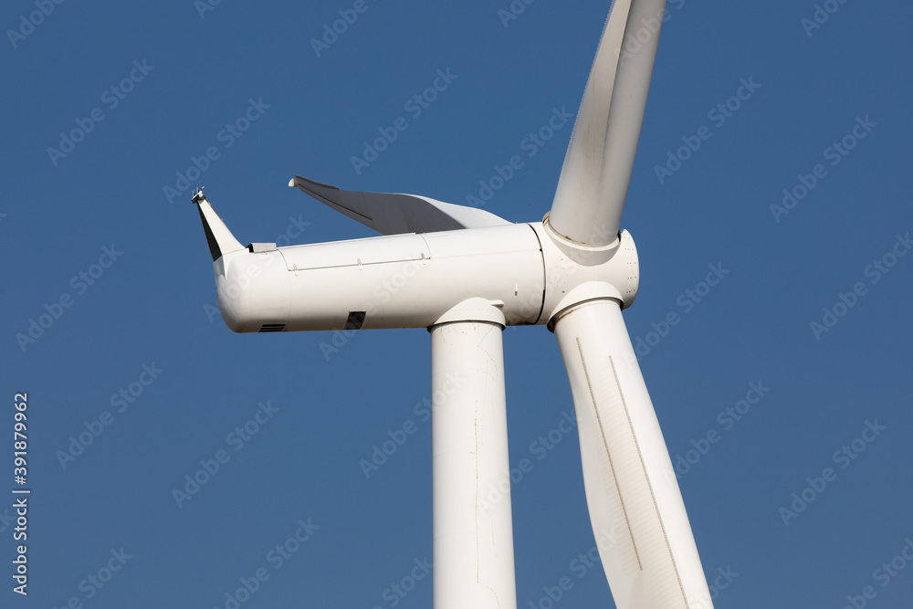 Green power being generated by wind generator Green power being generated by wind generator