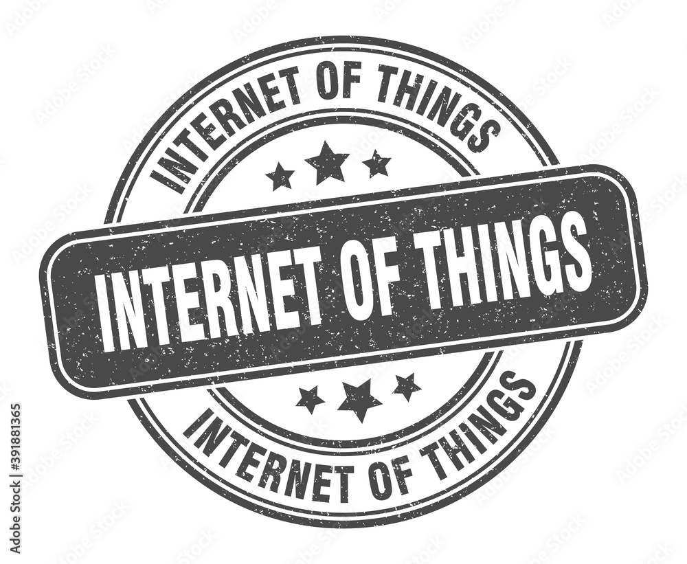 internet of things stamp. internet of things label. round grunge sign