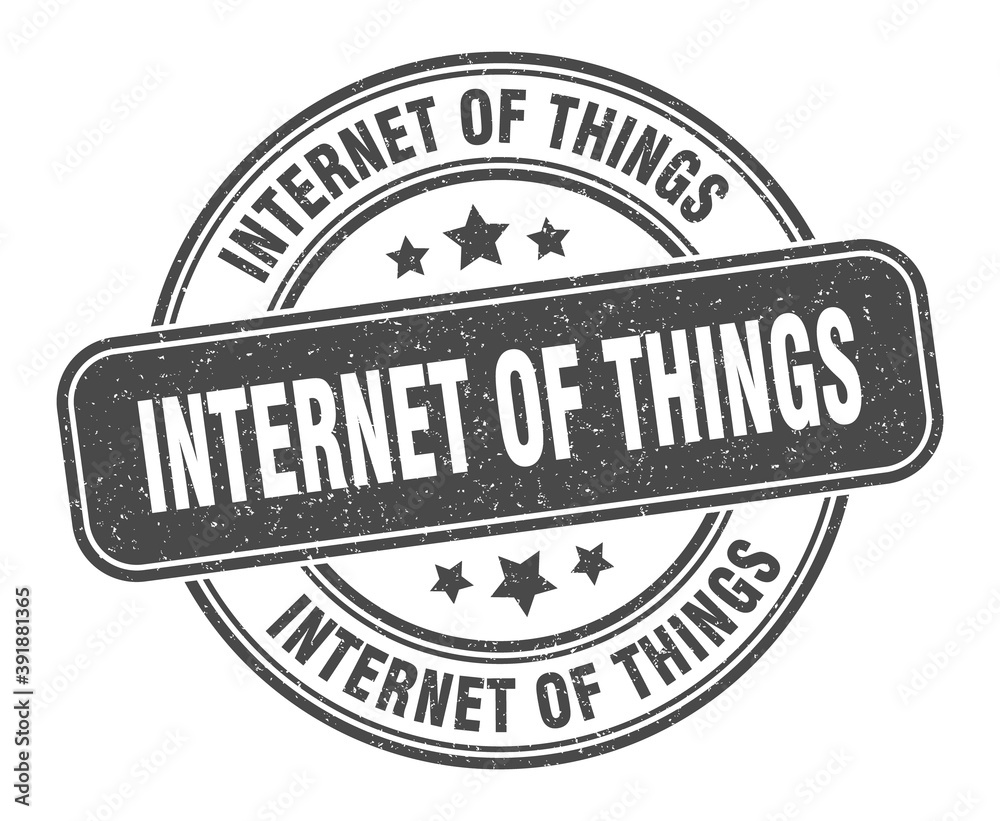Fototapeta premium internet of things stamp. internet of things label. round grunge sign
