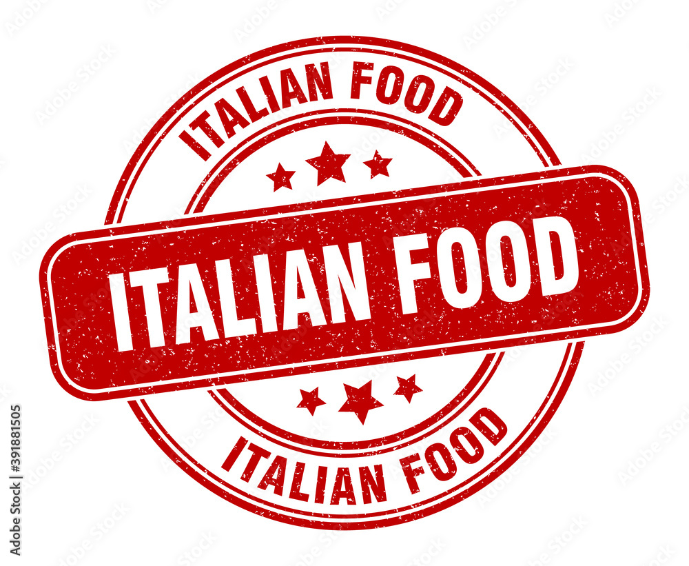 italian food stamp. italian food label. round grunge sign italian food stamp. italian food label. round grunge sign