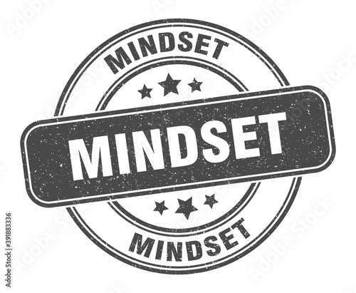 mindset stamp. mindset label. round grunge sign